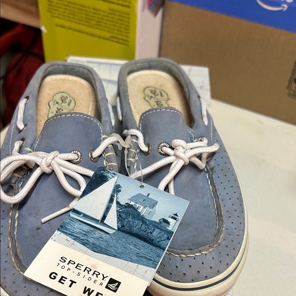 Sperry Women's Sky Blue Moccasins - Picture 1 of 4